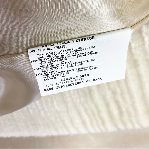 VINTAGE | Monterey Fashion USA Cream Glam Vogue Faux Fur Medium Weight Coat - Picture 7 of 10